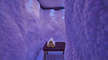 Sauna, spa tub, steam room, body treatments, aromatherapy