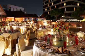 Outdoor banquet area