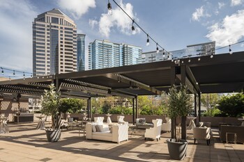 Outdoor banquet area