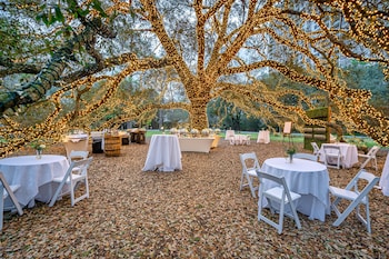 Outdoor banquet area