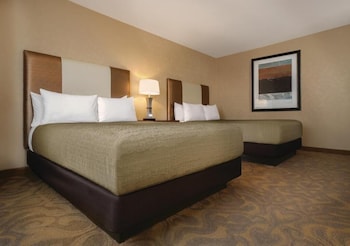 Casino Tower Double Queen Room | In-room safe, blackout drapes, free WiFi, bed sheets