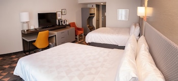 Standard Room, 2 Queen Beds | In-room safe, desk, iron/ironing board, rollaway beds