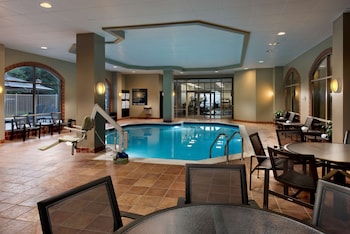 Indoor pool, open 6:00 AM to midnight, sun loungers