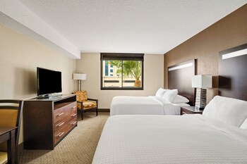 Deluxe Room, 2 Queen Beds, Multiple View | Hypo-allergenic bedding, in-room safe, desk, laptop workspace