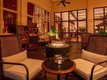 Lobby lounge, garden views, open daily