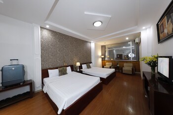 Family Quadruple Room, City View | Premium bedding, memory foam beds, minibar, in-room safe