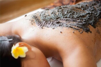 Spa tub, body treatments, body scrubs, facials, manicures and pedicures