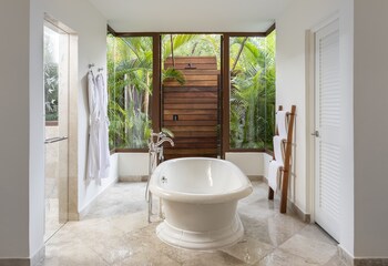 La Tortuga Suite, 1 King Bed, Private Pool, View | Bathroom | Separate tub and shower, designer toiletries, hair dryer, towels