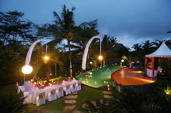 Outdoor wedding area