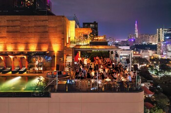 Rooftop bar, pool views, open daily