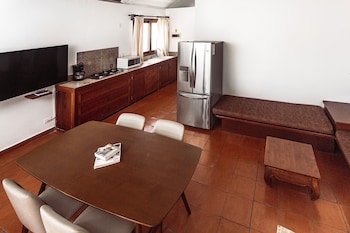 Apartment, 1 Bedroom (Attic) | Private kitchen | Fridge, microwave, stovetop, espresso maker