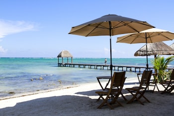 Private beach, sun loungers, beach umbrellas, beach towels