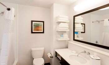 Room, 2 Queen Beds, Non Smoking, Refrigerator | Bathroom | Free toiletries, hair dryer, towels, soap