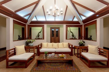 Presidential  Villa, Double with Twin | Living area | 6-inch flat-screen TV with cable channels, TV