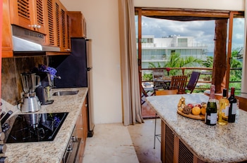 Exclusive Penthouse, 2 Bedrooms, Terrace | Private kitchen | Full-size fridge, microwave, stovetop, coffee/tea maker