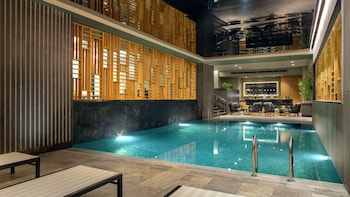 Indoor pool, open 6 AM to 10 PM, sun loungers