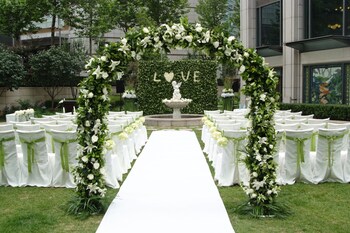 Outdoor wedding area