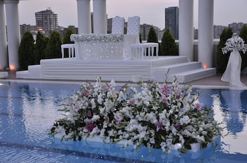 Outdoor wedding area