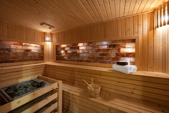 Sauna, spa tub, steam room, hot springs, body treatments