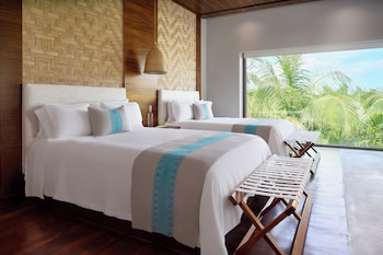 Treetop Double Pool Villa | Egyptian cotton sheets, premium bedding, free minibar, in-room safe