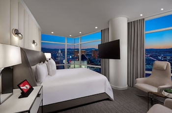 Sky Suites One Bedroom Penthouse - Strip View | 1 bedroom, premium bedding, minibar, in-room safe