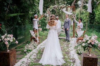 Outdoor wedding area