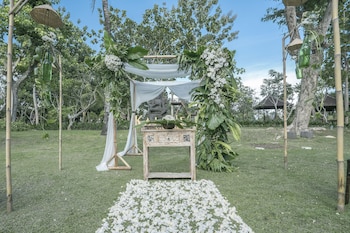 Outdoor wedding area