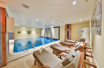 Indoor pool, open 10 AM to 10 PM, free cabanas, sun loungers