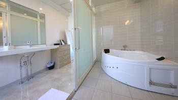 Premium Suite, Terrace (2-4 Occupancy)(Newly renovated) | Bathroom | Separate tub and shower, jetted tub, free toiletries, hair dryer