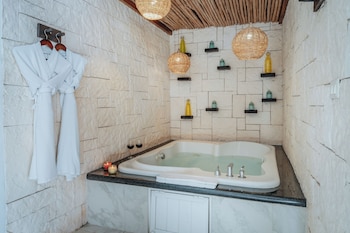 Deluxe Suite | Bathroom | Shower, rainfall showerhead, free toiletries, hair dryer