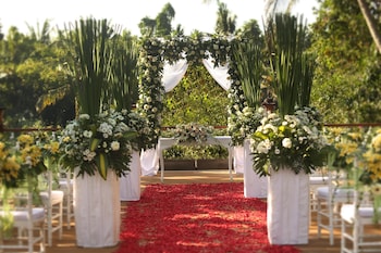 Outdoor wedding area