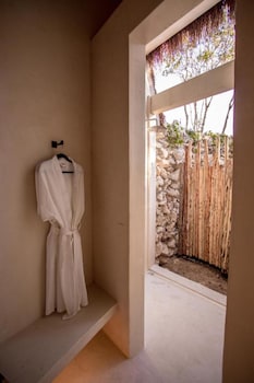 Premier Room (Moon) | Bathroom | Shower, rainfall showerhead, hair dryer, bathrobes