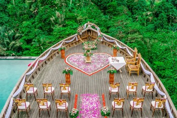 Outdoor wedding area